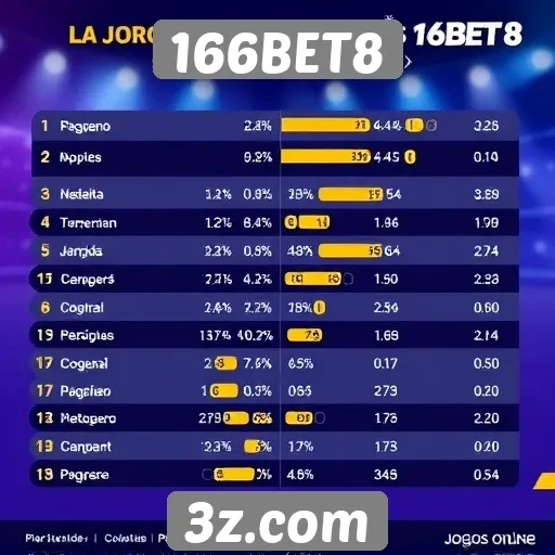 Estatísticas de jogadores ativos no 166BET8